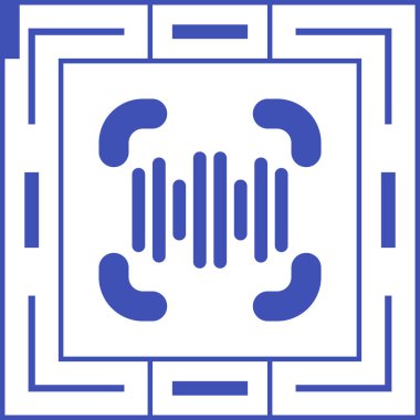 Ses Tanıma Ağı simgesi, basit vektör illüstrasyonu