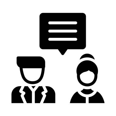 Tartışın. Web simgesi vektör illüstrasyonu