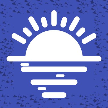  Gün batımı web simge vektör çizim  
