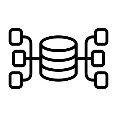 veritabanı. Web simgesi basit illüstrasyon