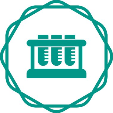 Test Tüpü Rafı simgesinin vektör çizimi