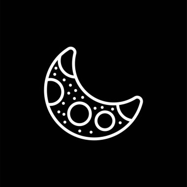 Ay ağ simgesinin vektör illüstrasyonu