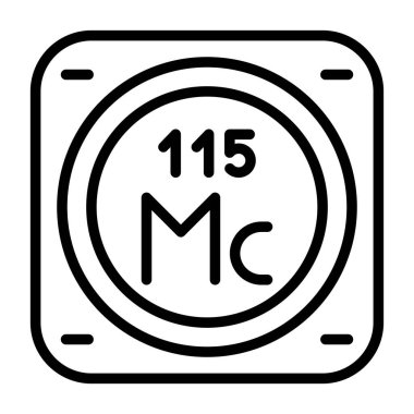 Kimyasal elementin web illüstrasyonu