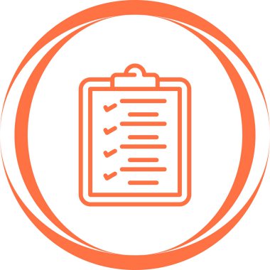 Kontrol listesi simgesinin vektör illüstrasyonu