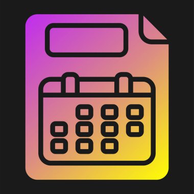 Takvim simgesi, vektör illüstrasyonu basit tasarım