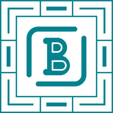 Kalın yazı tipi logo tasarım şablonu çizimi