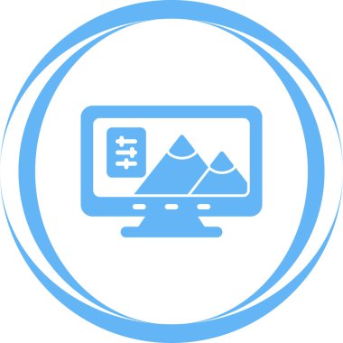 Grafik Tasarım Web simgesi vektör illüstrasyonu