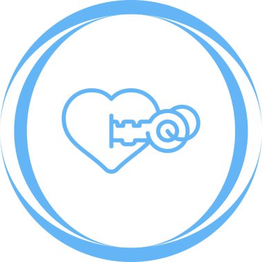 anahtar vektör simgesi olan kalp