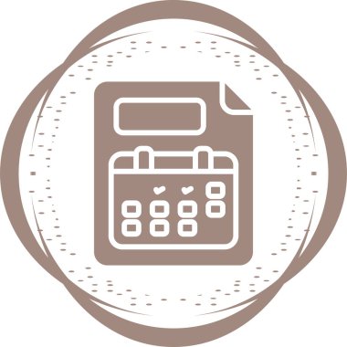 Planlayıcı Web simgesi vektör illüstrasyonu