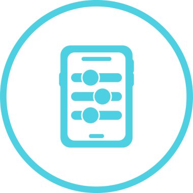 Akıllı telefon simgesinin vektör illüstrasyonu 