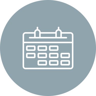 Takvim simgesi, vektör çizimi 