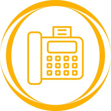 Faks Makinesi simgesi, vektör illüstrasyonu basit tasarım