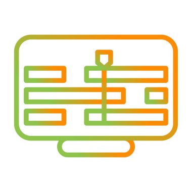 Zaman Çizgisi Web simgesi vektör çizimi