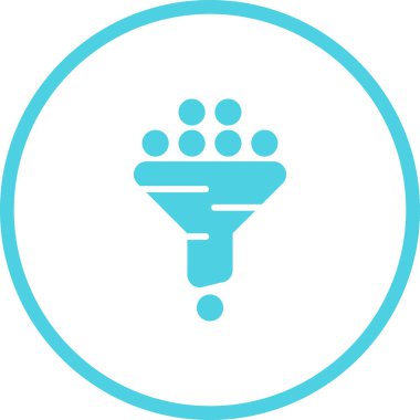 Filtre ağ simgesi, basit vektör illüstrasyonu