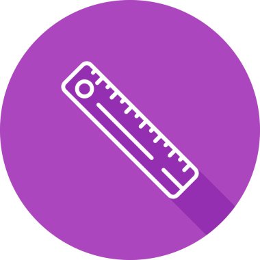 Düz cetvel simgesinin vektör çizimi 