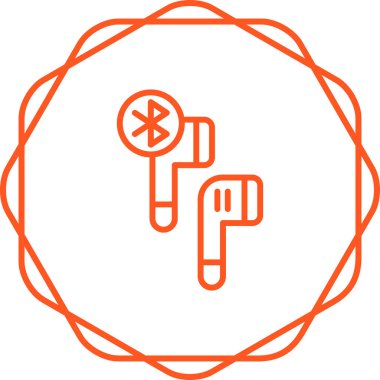 Bluetooth kulaklık simgesi web illüstrasyonuName