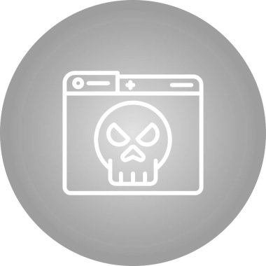 Kafatası simgesi tasarımı, vektör illüstrasyonlu Dark Web