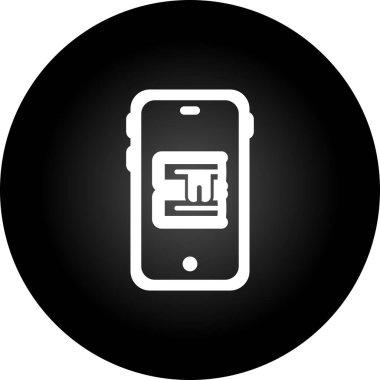 akıllı telefon simgesi, vektör illüstrasyonu basit tasarım