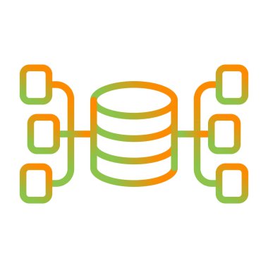 veritabanı. Web simgesi basit illüstrasyon