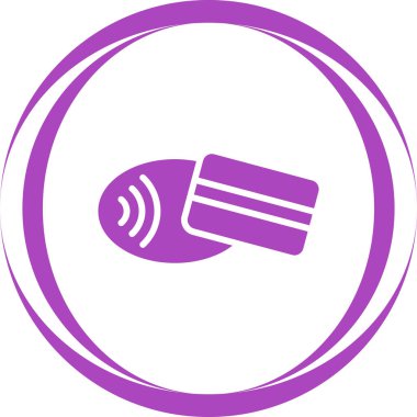 Temassız Ödeme simgesi, basit vektör illüstrasyonu 