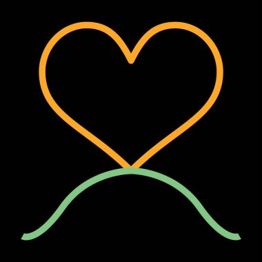 love knot simgesi vektör çizimi