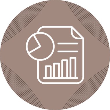 Analizler Düz simge, vektör raporla 