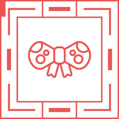 kurdeleli yay simgesi, web illüstrasyonu