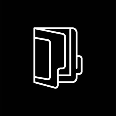 belge dosya simgesi, vektör illüstrasyonu 