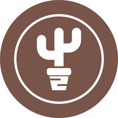 Kaktüs simgesinin vektör illüstrasyonu