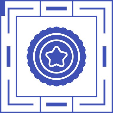 Rozet web simgesi, basit vektör illüstrasyonu