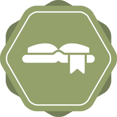 Yer imi web simgesiyle kitabı aç, basit illüstrasyon