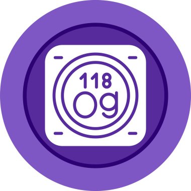 Periyodik tablonun kimyasal elementinin web illüstrasyonu