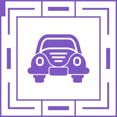 araba simgesi tasarımı, web illüstrasyonu