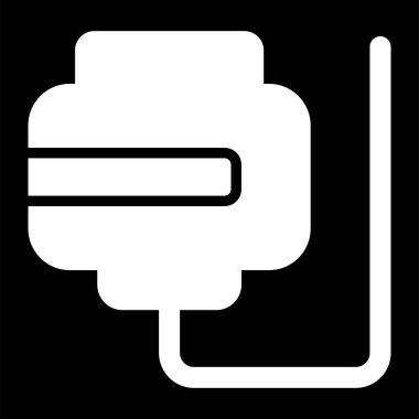 Magsafe simgesinin basit doğrusal resmi