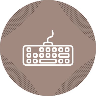 düz tasarım klavye vektör çizimi