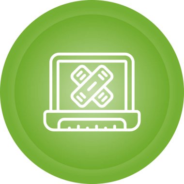 dizüstü bilgisayar web simgesi, basit vektör illüstrasyonu