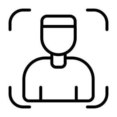 Fotoğraf Portresi simgesi, vektör illüstrasyonu basit tasarım