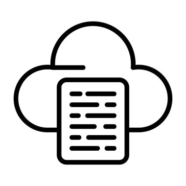 bulut web simgesi basit illüstrasyon