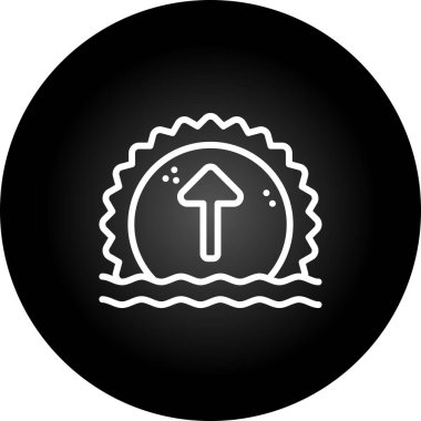 Güneş. Web simgesi basit illüstrasyon