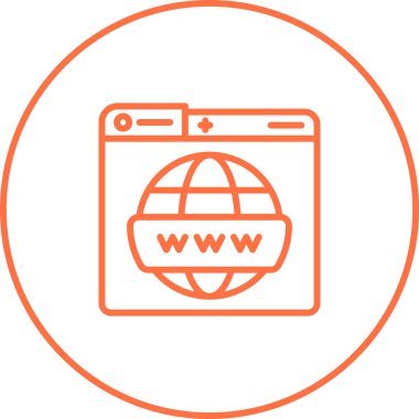 Web sitesi simgesi, vektör illüstrasyonu basit tasarım