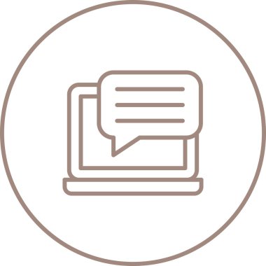 Canlı sohbet. Web simgesi vektör illüstrasyonu