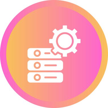 Veritabanı yönetimi. Web simgesi basit illüstrasyon