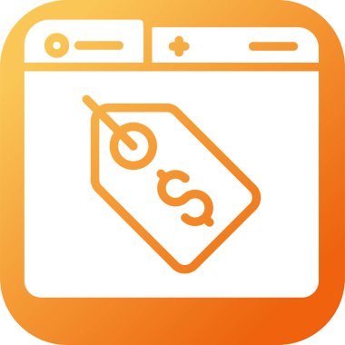  Fiyat etiketi Web simgesi basit illüstrasyon 