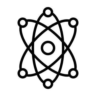 atom. Web simgesi basit illüstrasyon 