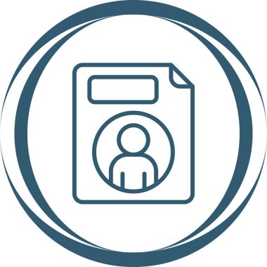 Kişisel Dosya simgesi, vektör illüstrasyonu