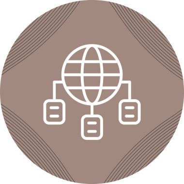 Servis simgesi olarak ağ, vektör illüstrasyonu 