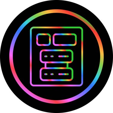 Sunucu web simgesi, vektör çizim