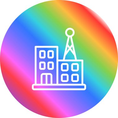 Radyo İstasyonu simgesi, vektör illüstrasyonu basit tasarım