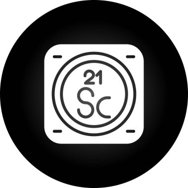 Periyodik tablonun kimyasal elementinin web illüstrasyonu