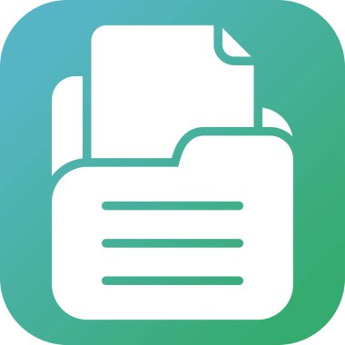 Belgelerin olduğu klasör. Web simgesi basit illüstrasyon